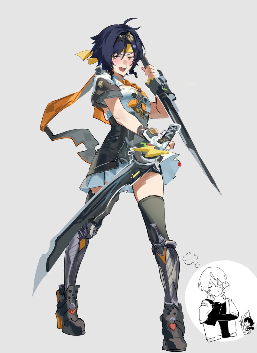 wise, anby demara, and asaba harumasa (zenless zone zero) drawn by lyrie_luna