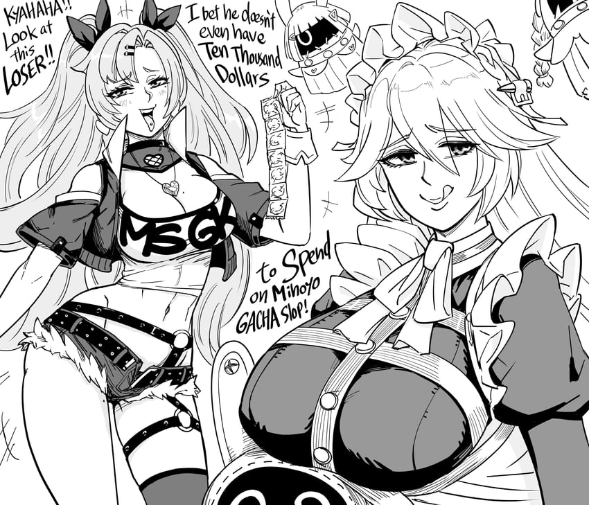 nicole demara, amillion, alexandrina sebastiane, drusilla, and anastella (zenless zone zero) drawn by bb_(baalbuddy)