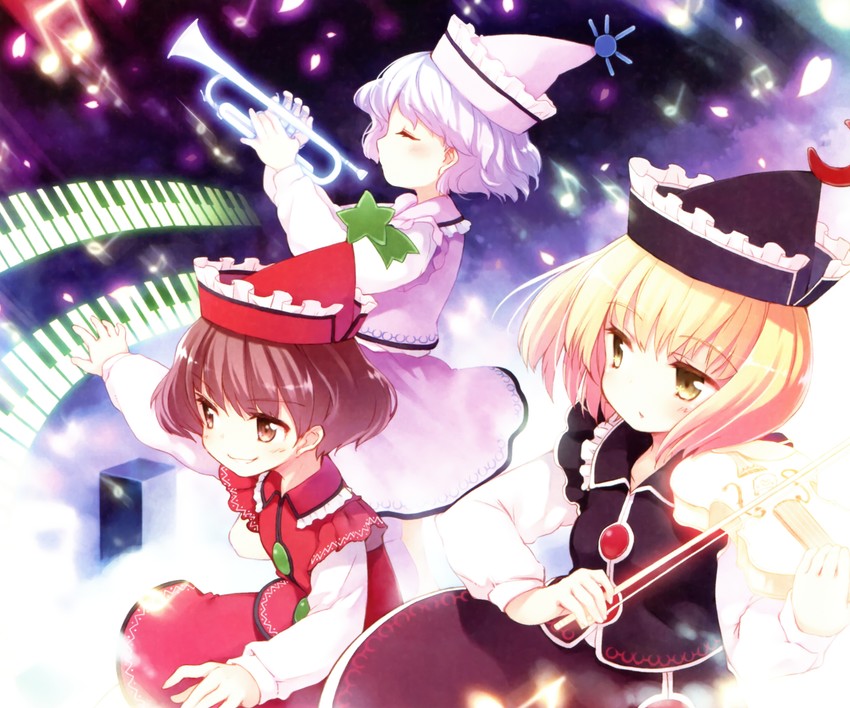 lunasa prismriver, merlin prismriver, and lyrica prismriver (touhou) drawn by kito_(sorahate)