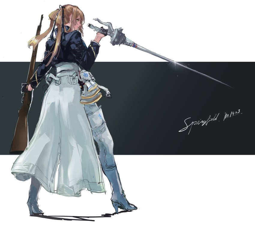 springfield (girls' frontline and 1 more) drawn by osakana_(denpa_yun'yun)