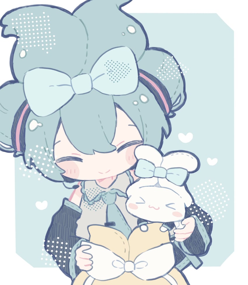 hatsune miku, cinnamoroll, and cinnamiku (vocaloid and 2 more) drawn by kanamochi_kanato