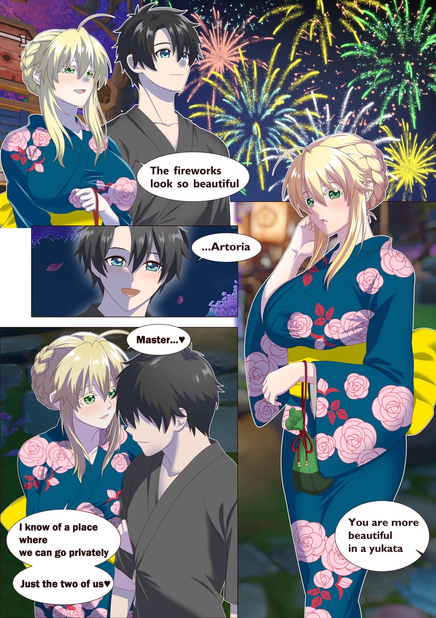 artoria pendragon and fujimaru ritsuka (fate and 1 more) drawn by hasemi_shiruku