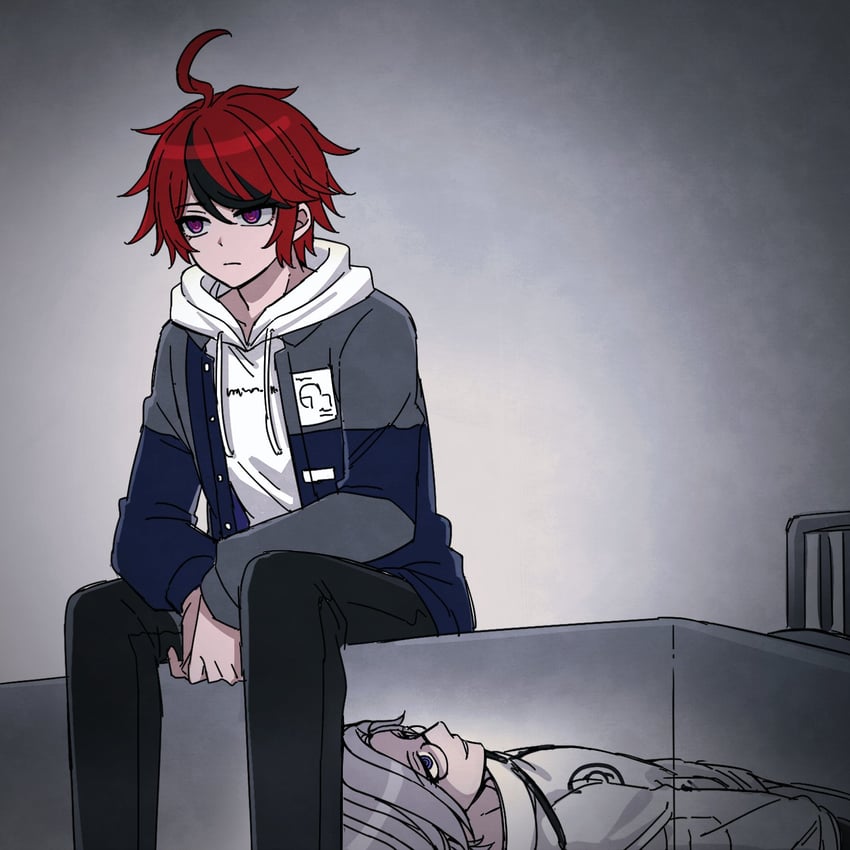 aotsuki eito and sumino takumi (the hundred line -last defense academy-) drawn by hei_sheng_yeyan