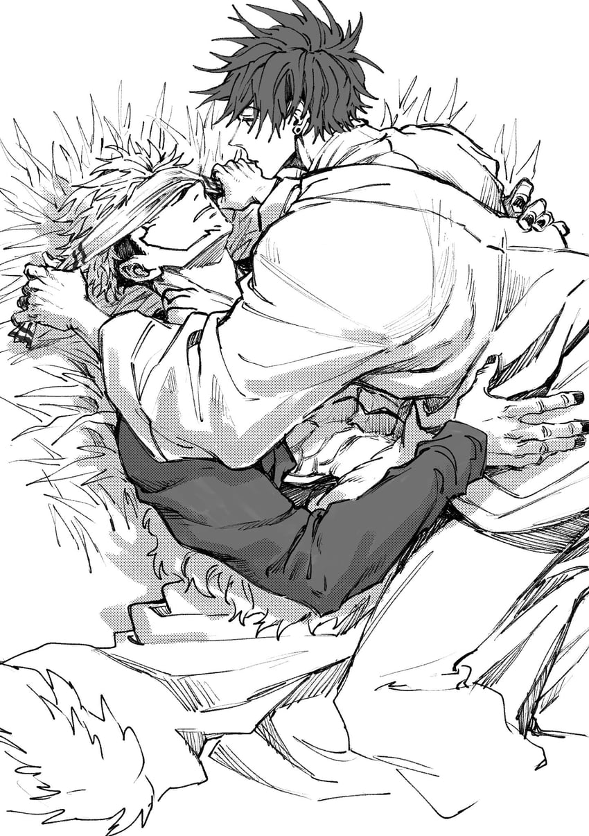 fushiguro megumi and ryoumen sukuna (jujutsu kaisen) drawn by jugang140