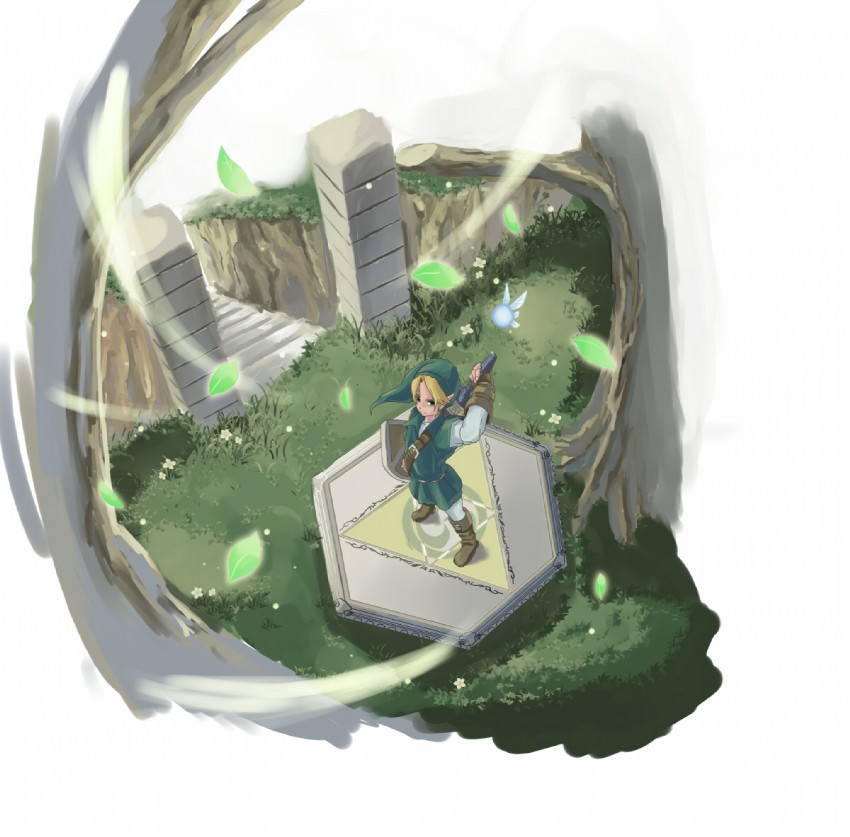 link and navi (the legend of zelda and 1 more) drawn by ruri_(rukiafile)