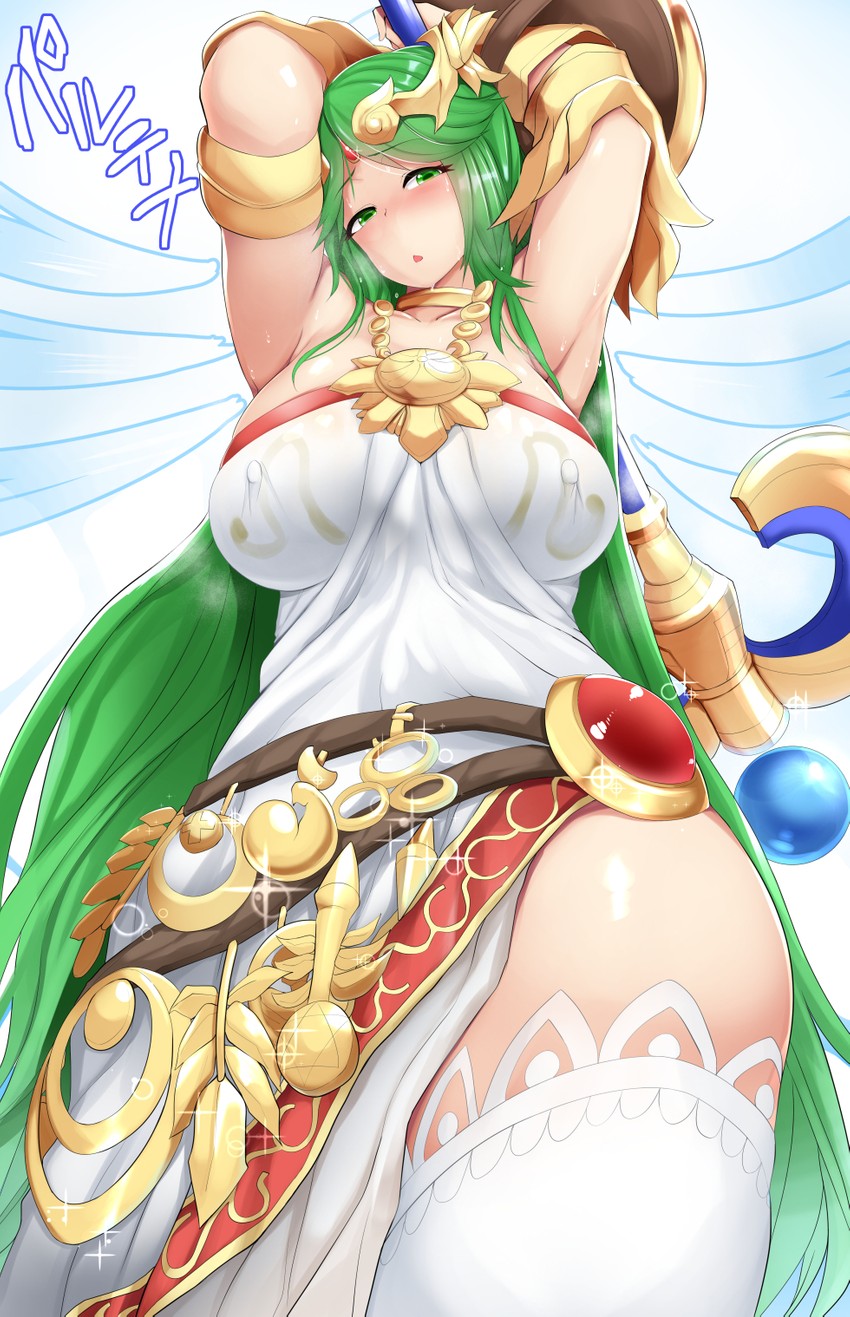 palutena (super smash bros. and 1 more) drawn by mizuyan