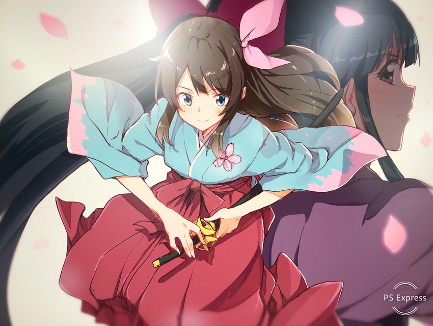 shinguuji sakura and amamiya sakura (sakura taisen and 1 more) drawn by yuto_(dialique)