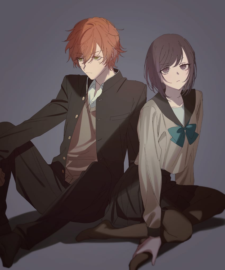 shinonome ena and shinonome akito (project sekai) drawn by sa_tsuko