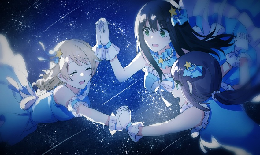 shibuya rin, morikubo nono, and yamato aki (idolmaster and 2 more) drawn by migolu