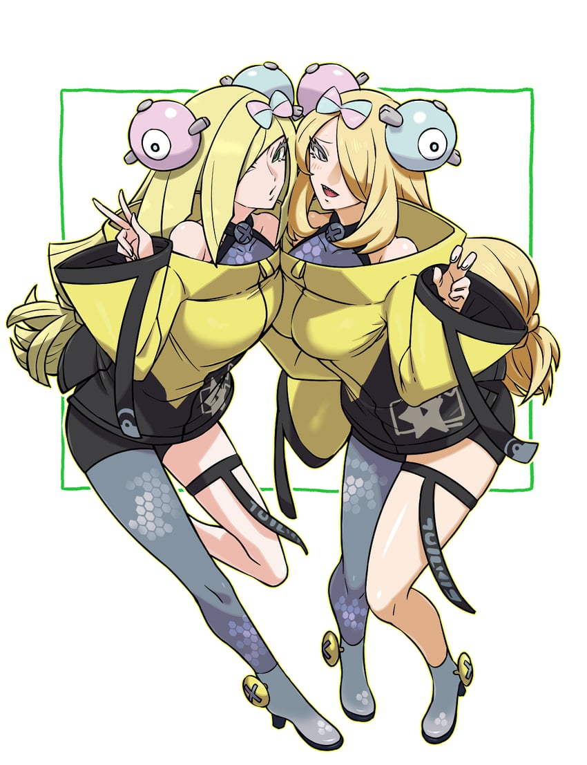 cynthia, iono, lusamine, and magnemite (pokemon and 3 more) drawn by kenchi