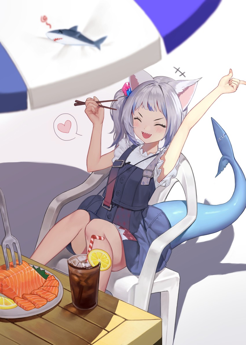 gawr gura (hololive and 1 more) drawn by sugarhigh