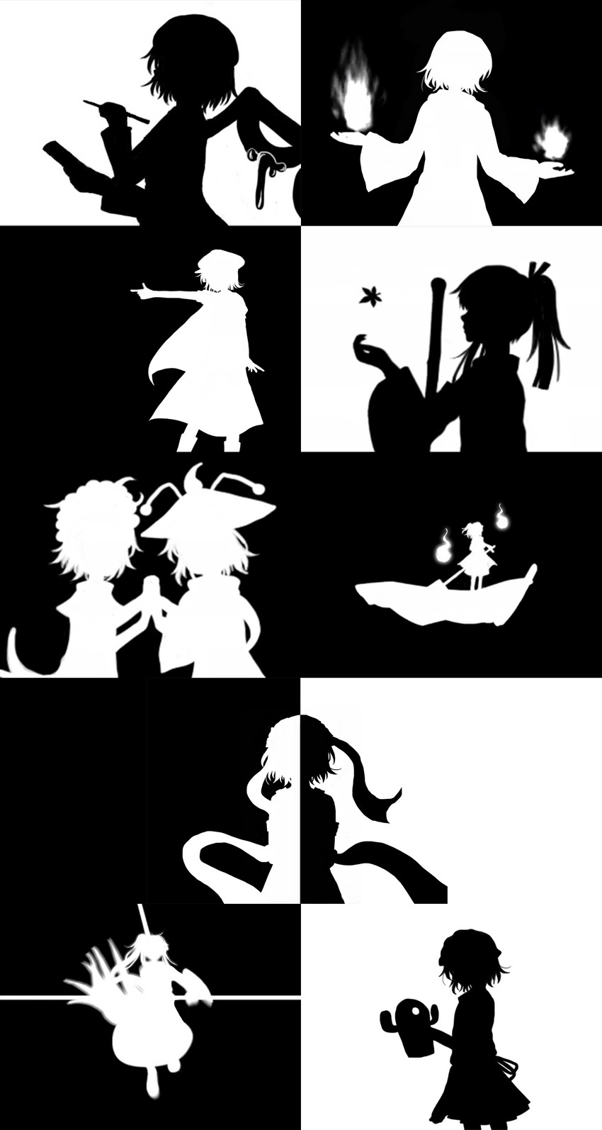 kuzu suzumi, fujiwara no iyozane, shitodo hooaka, katano sukune, adagumo no yaorochi, and 5 more (len'en) drawn by ximsol182