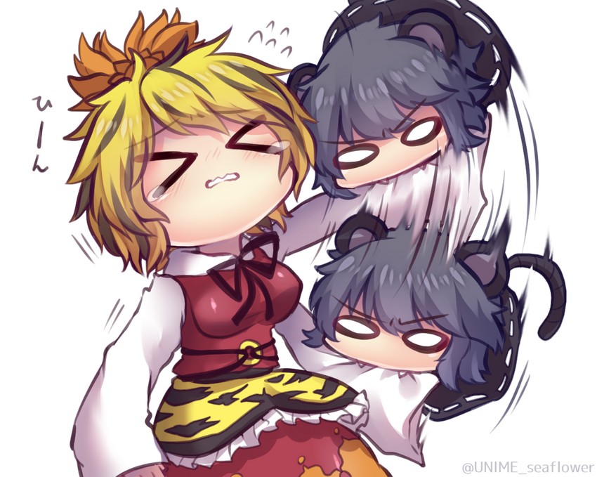 nazrin and toramaru shou (touhou) drawn by unime_seaflower
