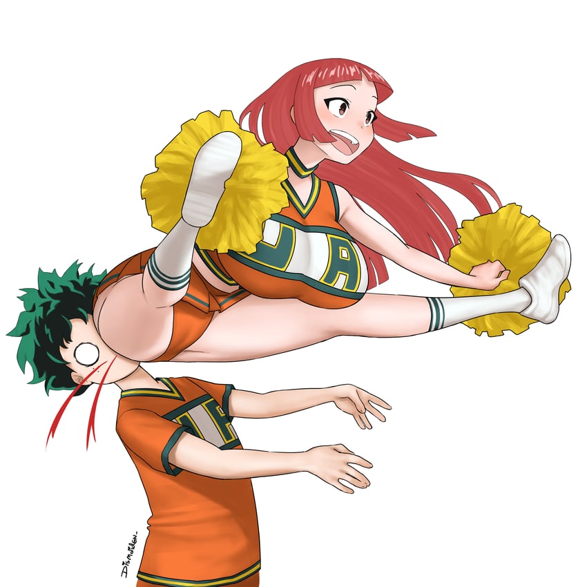 midoriya izuku and aki-chan (boku no hero academia) drawn by dismaiden