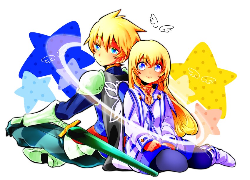 colette brunel and flynn scifo (tales of and 2 more) drawn by naoaka