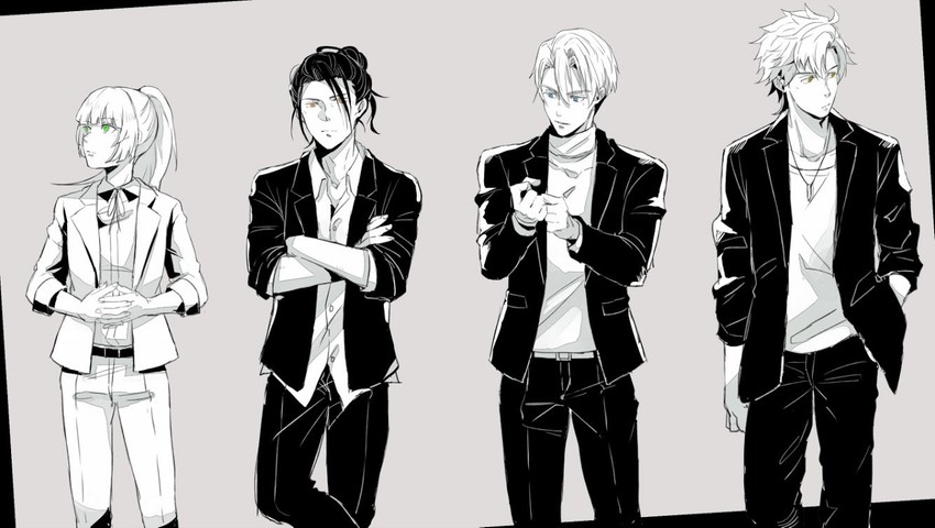 dimitri alexandre blaiddyd, ingrid brandl galatea, sylvain jose gautier, and felix hugo fraldarius (fire emblem and 1 more) drawn by shina723