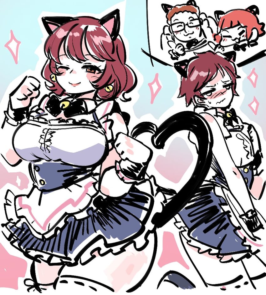 nonohara akane, nonohara akane's mother, nonohara akane's brother, and nonohara akane's father (idolmaster and 2 more) drawn by millcookie_pro