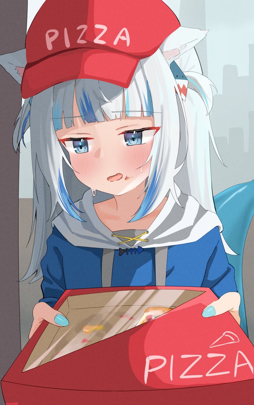 gawr gura (hololive and 1 more) drawn by kurushiro1102
