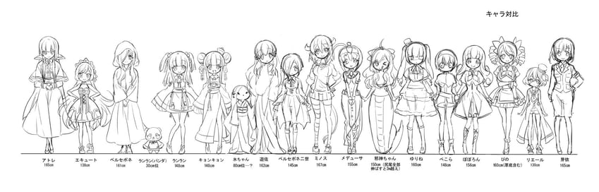 jashin-chan, hanazono yurine, pekora, minos, pino, and 12 more (jashin-chan dropkick) drawn by yukiwo
