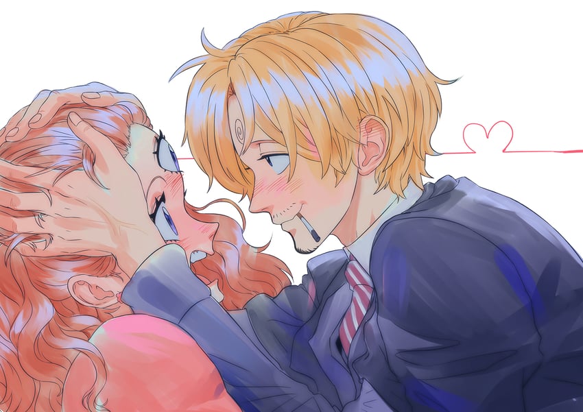 sanji and charlotte pudding (one piece) drawn by rita_ya