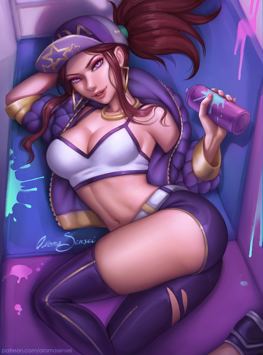 akali and k/da akali (league of legends) drawn by aroma_sensei