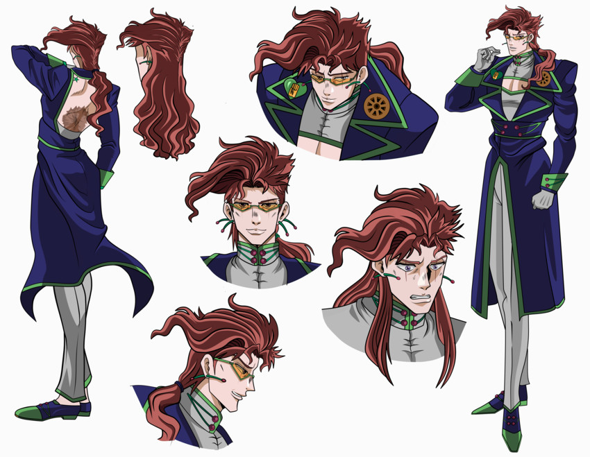 kakyoin noriaki (jojo no kimyou na bouken and 1 more) drawn by lady-jotaro