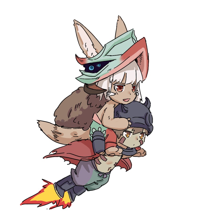 nanachi and reg (made in abyss) drawn by xiang_he_he_qunzi