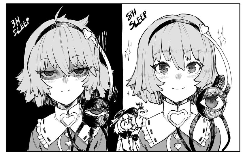 komeiji koishi and komeiji satori (touhou) drawn by axel_hi