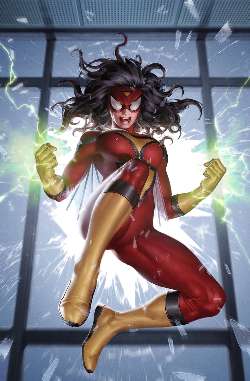 spider-woman and jessica drew (marvel and 1 more) drawn by yoon_junggeun