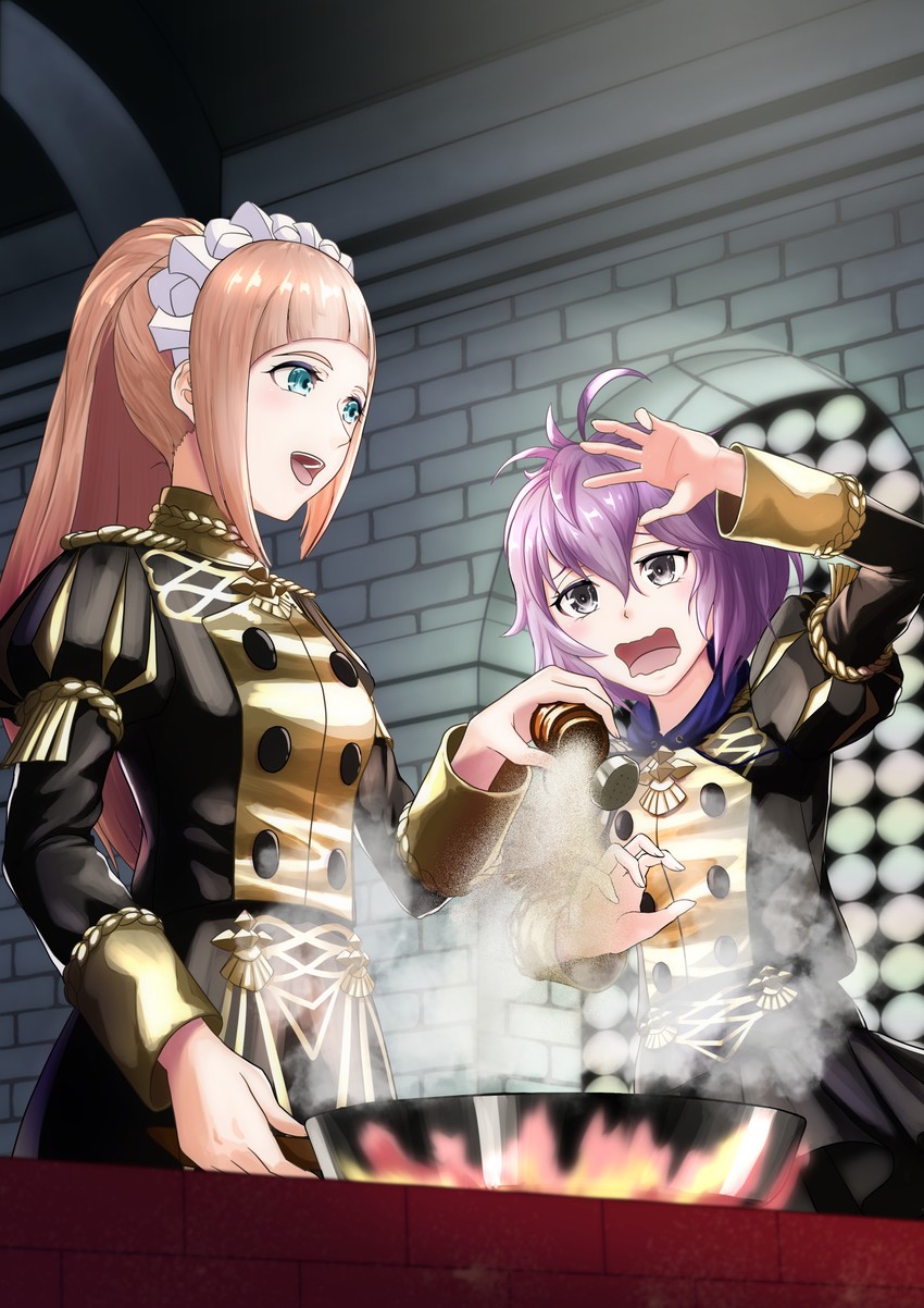 bernadetta von varley and felicia (fire emblem and 2 more) drawn by sukkirito_(rangusan)