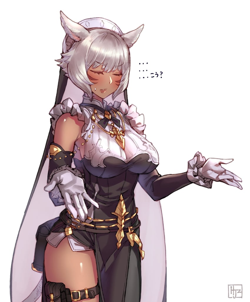 y'shtola rhul and galleon (final fantasy and 2 more) drawn by hjz_(artemi)