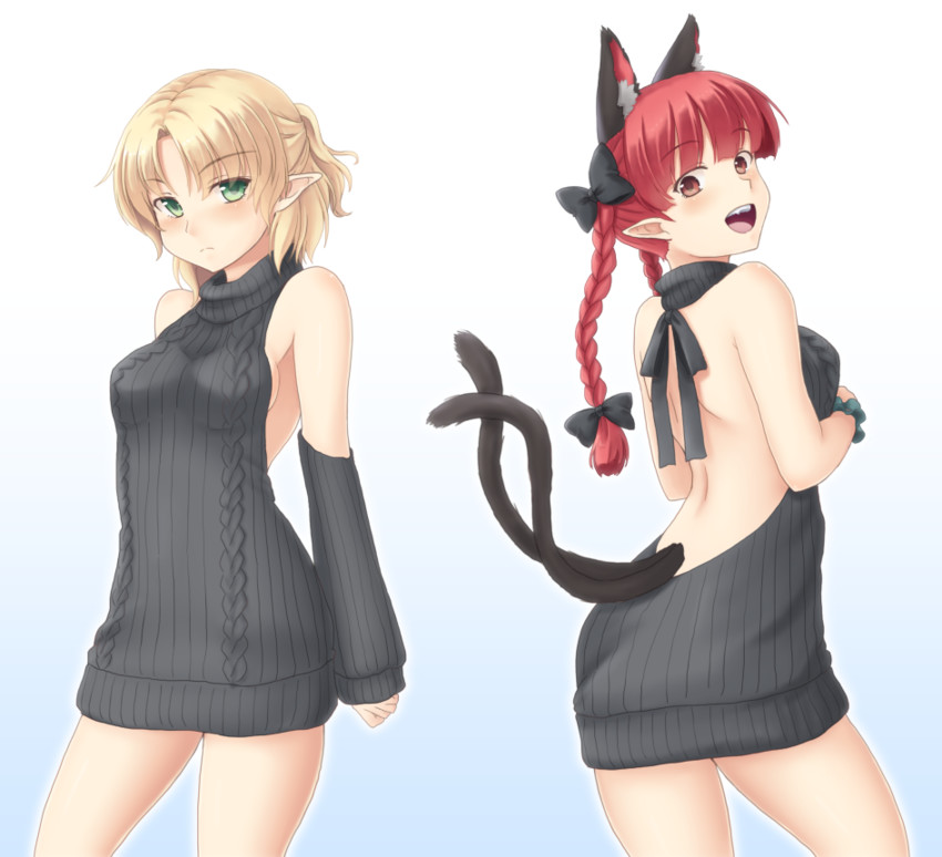 kaenbyou rin and mizuhashi parsee (touhou) drawn by isaki_(gomi)