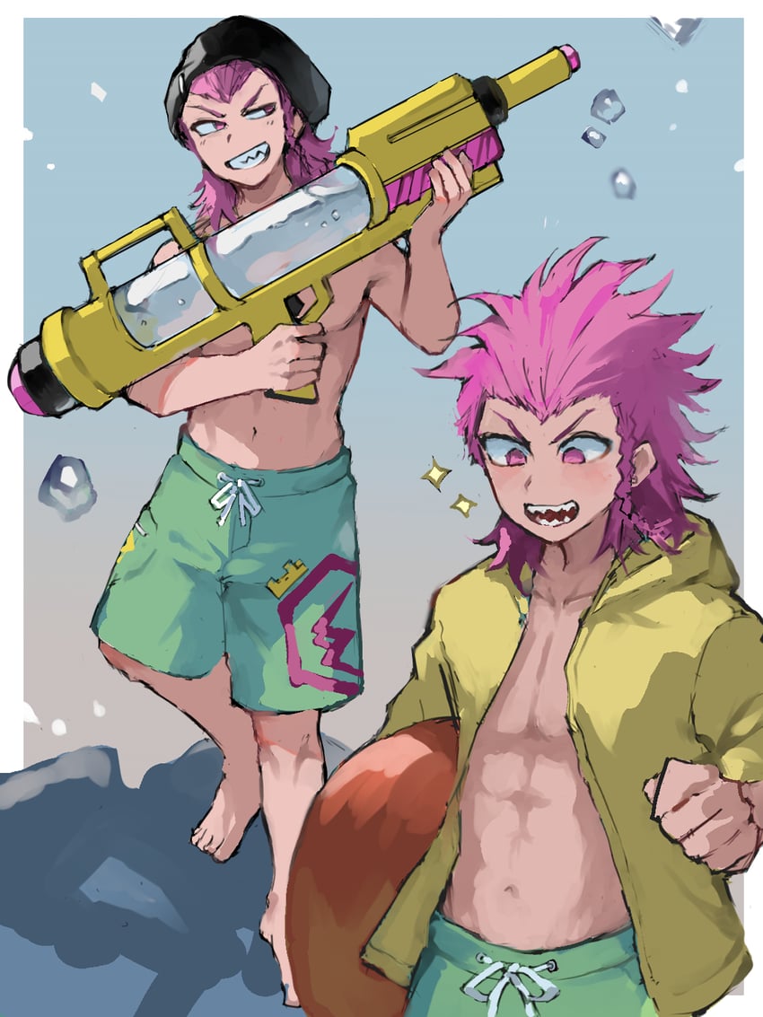 soda kazuichi (danganronpa and 1 more) drawn by shiba_ko