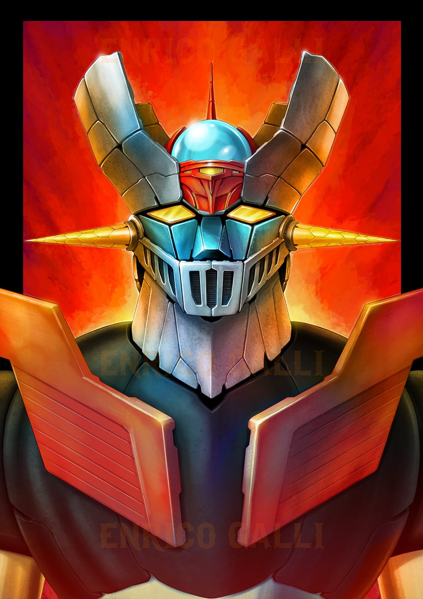 mazinger z (mazinger and 1 more) drawn by enricogalli