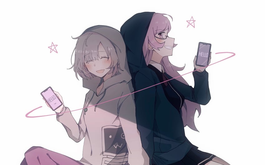 miwa mitsune and kazari jun (mahou shoujo madoka magica and 1 more) drawn by saeko_pancat