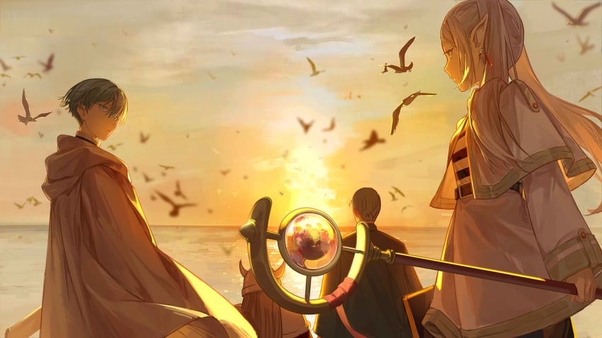 frieren, himmel, eisen, and heiter (sousou no frieren) drawn by gouzhao_nanxing