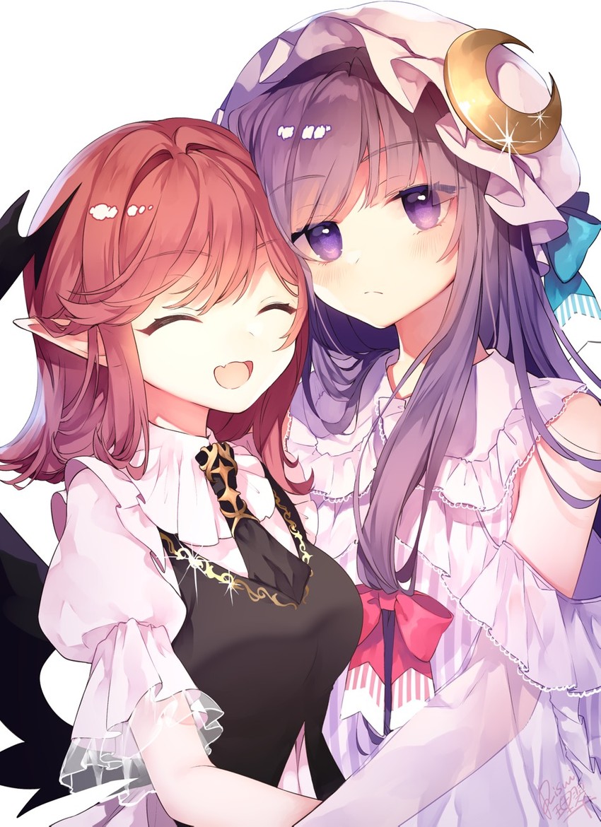 patchouli knowledge and koakuma (touhou) drawn by risui_(suzu_rks)