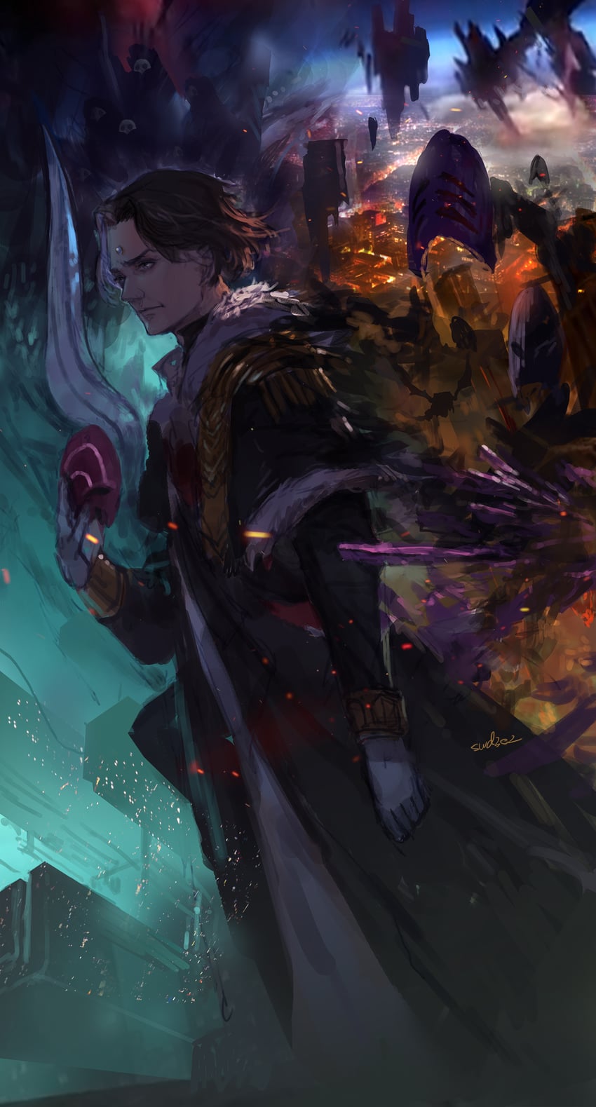emet-selch, amaurotine, and hades (final fantasy and 1 more) drawn by swd3e2