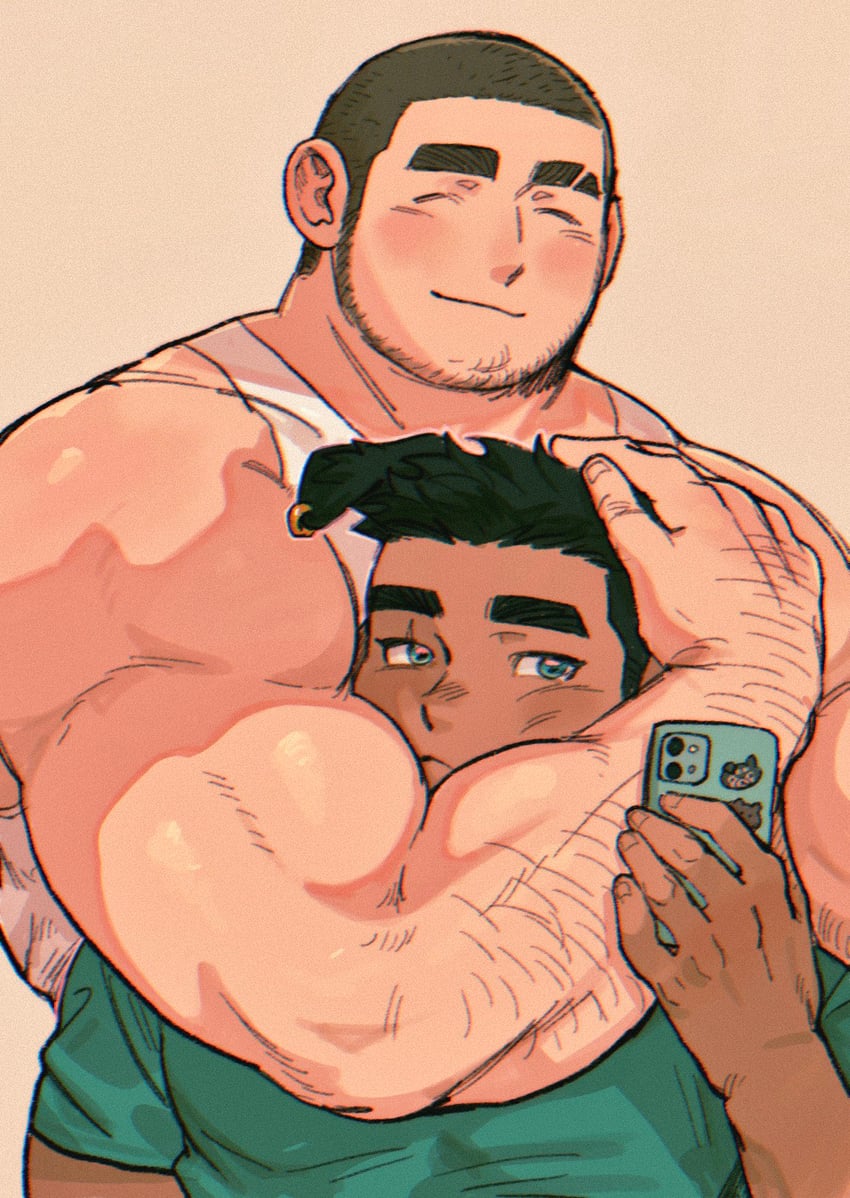 inuyama masato and kumano daigo (original) drawn by shan_(shanshankuo)