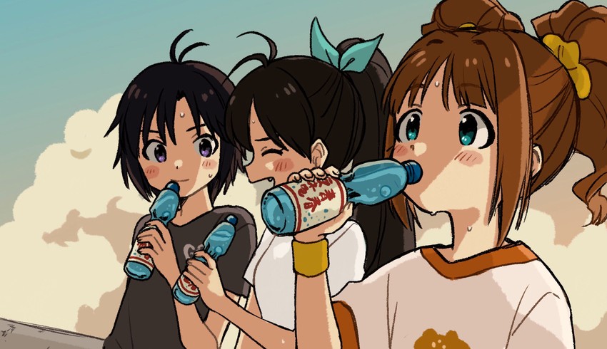 kikuchi makoto, ganaha hibiki, and takatsuki yayoi (idolmaster) drawn by naruse_ill