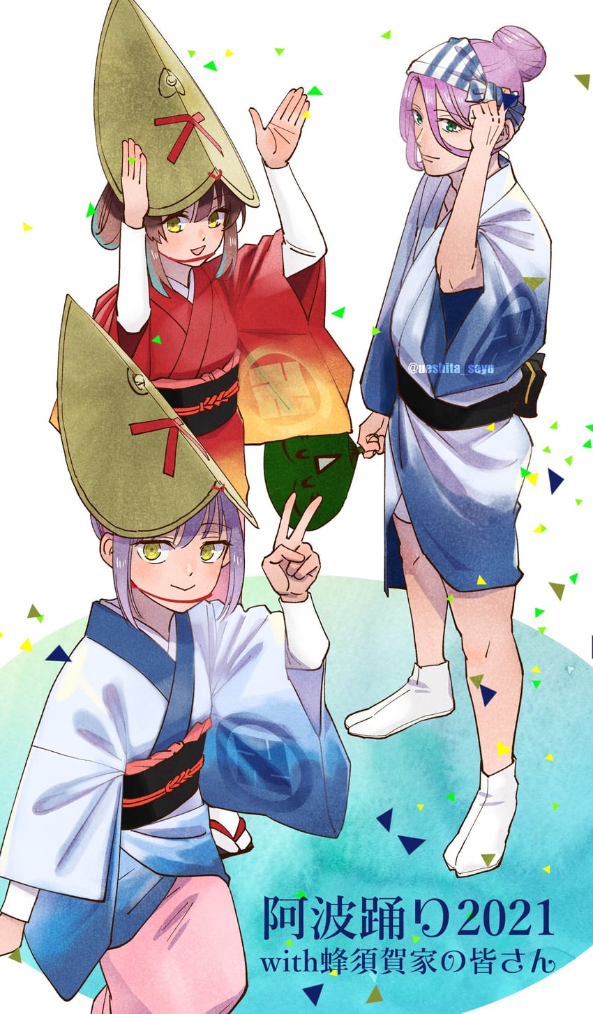 hachisuka kotetsu and hachisuka masatsune (touken ranbu and 1 more) drawn by ueshita_sayusayu