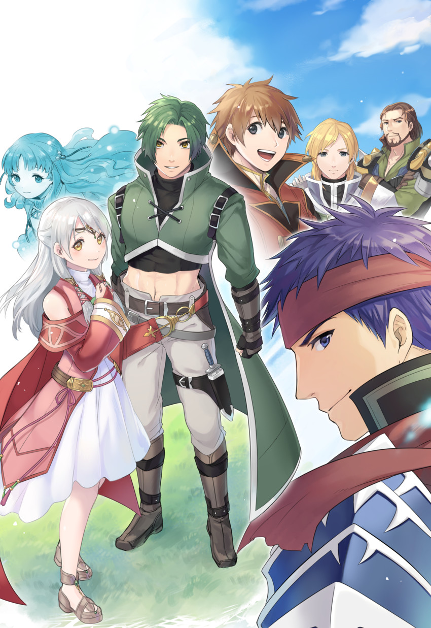 ike, micaiah, yune, leonardo, edward, and 2 more (fire emblem and 2 more) drawn by ichikeita