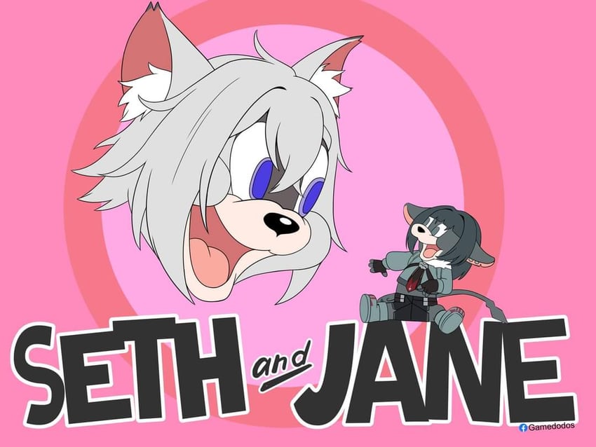 jane doe and seth lowell (zenless zone zero and 1 more) drawn by gamedodose
