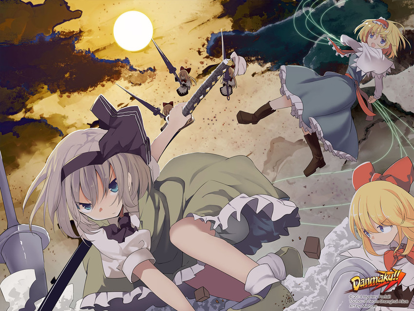 konpaku youmu, alice margatroid, and shanghai doll (touhou and 1 more) drawn by mieharu
