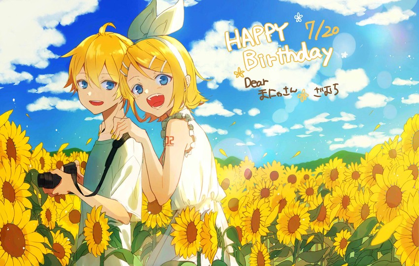kagamine rin and kagamine len (vocaloid) drawn by jam_(zamuchi)