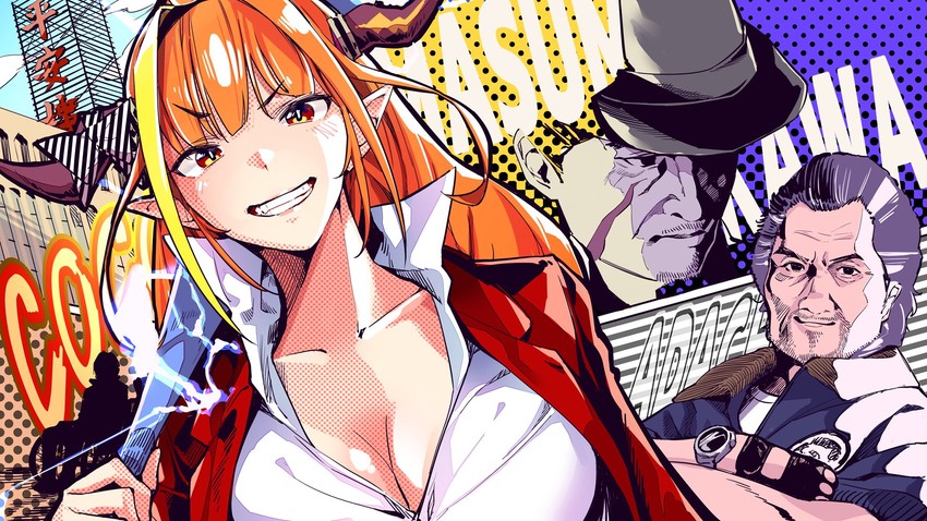kiryu coco, kasuga ichiban, adachi koichi, and arakawa masumi (hololive and 2 more) drawn by yuyaiyaui
