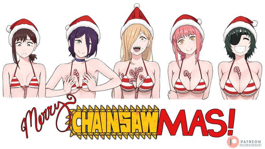 makima, power, reze, higashiyama kobeni, and himeno (chainsaw man) drawn by dismaiden