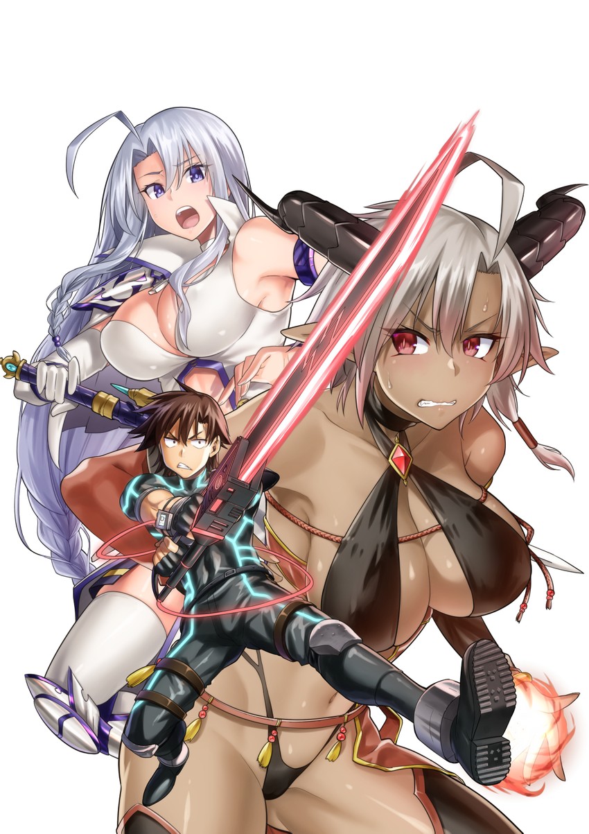snow, agent number six, and heine (sentouin hakenshimasu!) drawn by kiasa