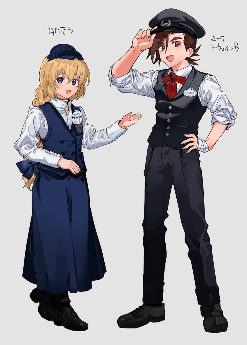colette brunel and lloyd irving (tales of and 1 more) drawn by aemono_(lemolemo_lmn)