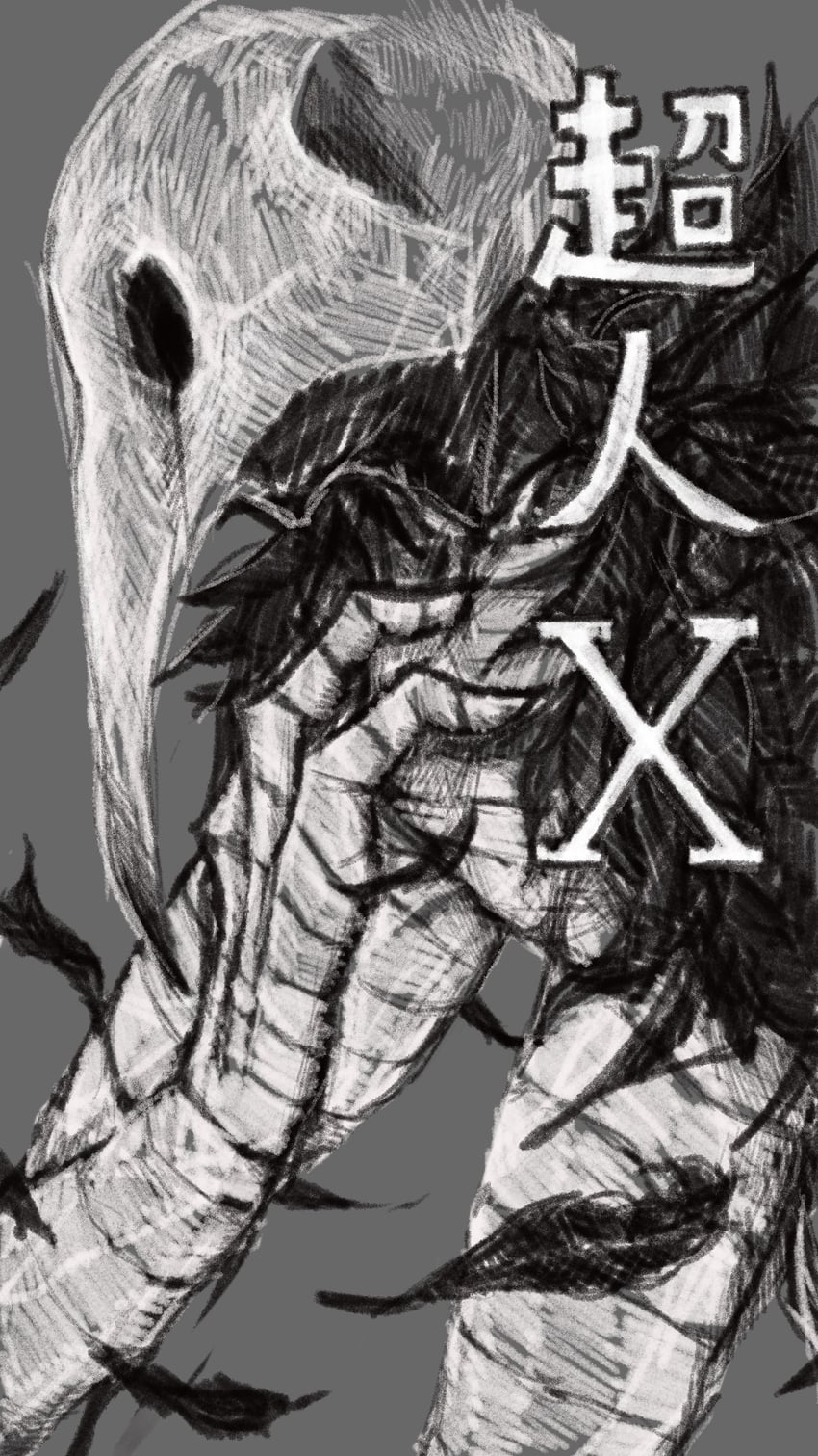 kurohara tokio and bestial choujin (choujin x) drawn by ai_indigo